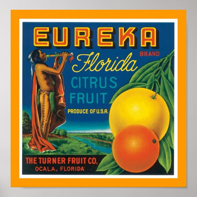 Póster Eureka Florida Citrus (Frente)