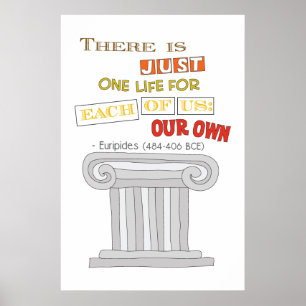 Póster Euripides apenas uma vida
