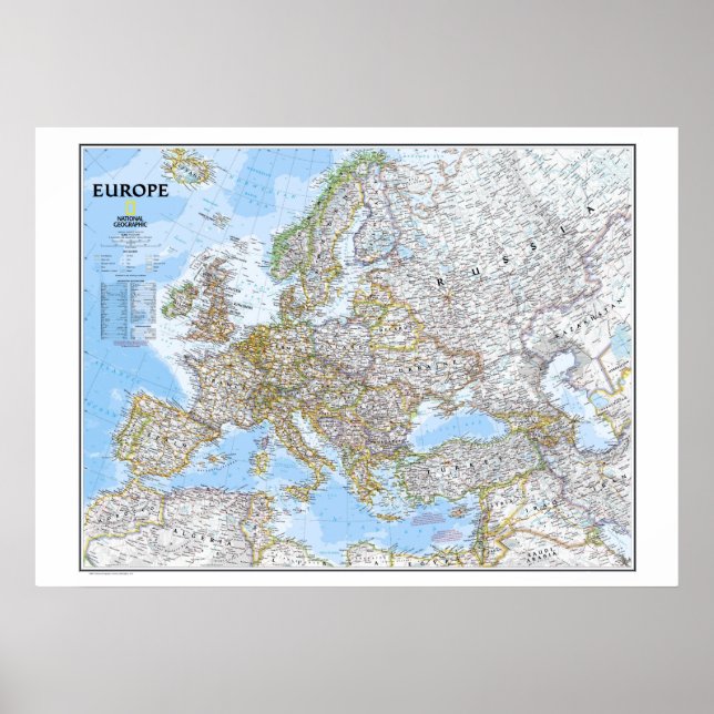 Poster "Europa: 2006 - MAP político clássico ... (Frente)