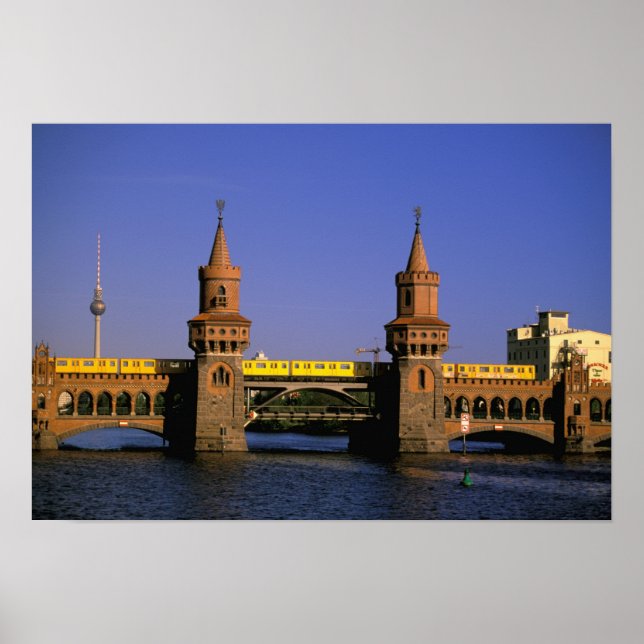 Póster Europa, Alemanha, Berlim. Kreuzberg, Oberbaum (Frente)