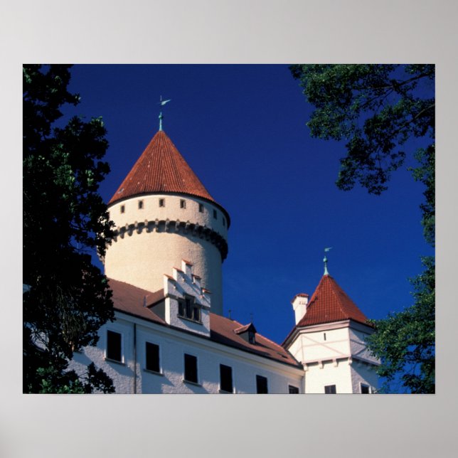 Poster Europa, Castelo Konopiste, República Checa, estátu (Frente)