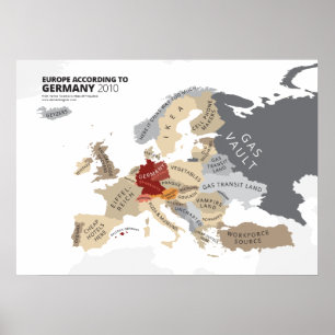 Póster Europa De acordo com a Alemanha