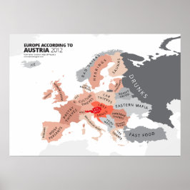 Póster Europa de acordo com a Áustria