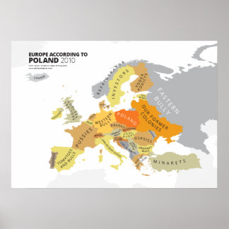 Poster Europa de acordo com a Polônia