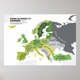 Póster Europa de acordo com a Suecia