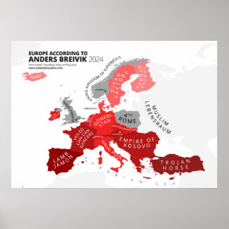 Póster Europa de acordo com Anders Breivik