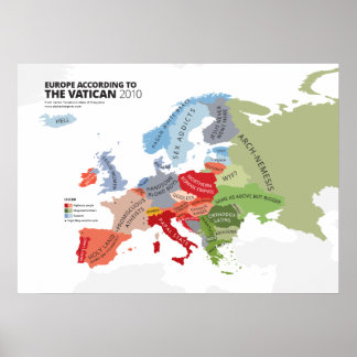Póster Europa De acordo com o Vaticano