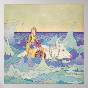 Poster Europa e a Bull por Virgínia Frances Sterrett