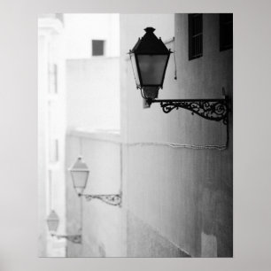 Póster Europa, Espanha, Mallorca. Luzes das ruas, Palma