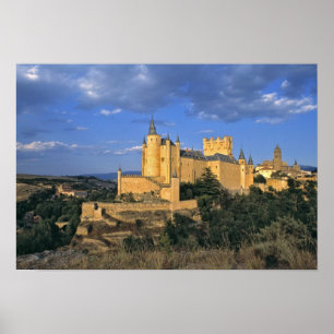 Póster Europa, Espanha, Segóvia. O Alcázar, um Patrimônio