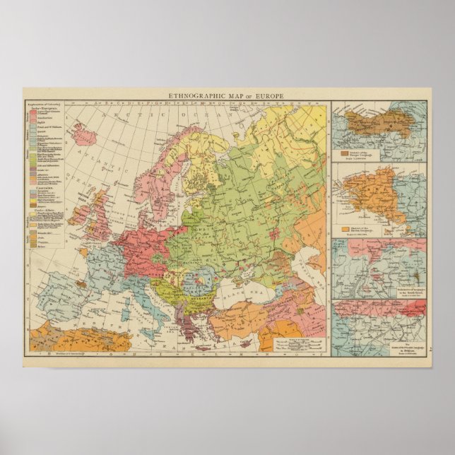 Póster Europa etnográfica (Frente)