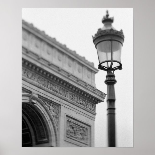 Póster Europa, França, Paris. Arco do Triunfo e (Frente)