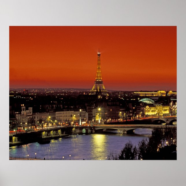 Póster Europa, França, Paris. Vista do Sol de Eiffel (Frente)