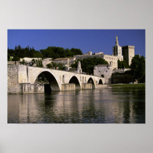 Poster Europa, França, Provença, Avignon. Palais