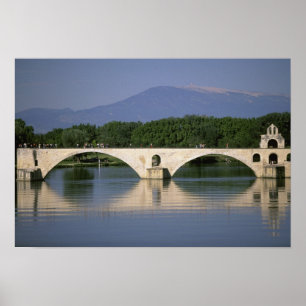 Poster Europa, França, Provença, Avinhão. Pont St,