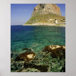Póster Europa, Grécia, Peloponeso, Monemvasia. A