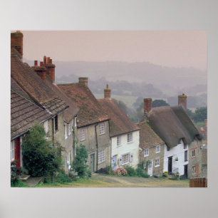 Poster Europa, Inglaterra, Dorset, Dourada Hill, Shaftesb