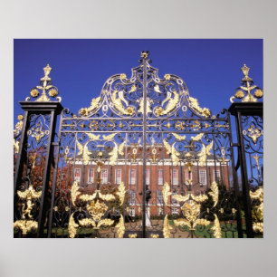 Póster Europa, Inglaterra, Londres. Porta encurvada fora 