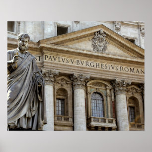 Poster Europa, Itália, Roma. Basilica de Peter (também co