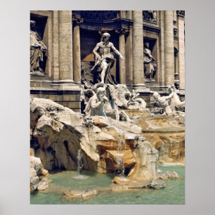 Poster Europa, Itália, Roma. Moedas espalham-se pelo fund