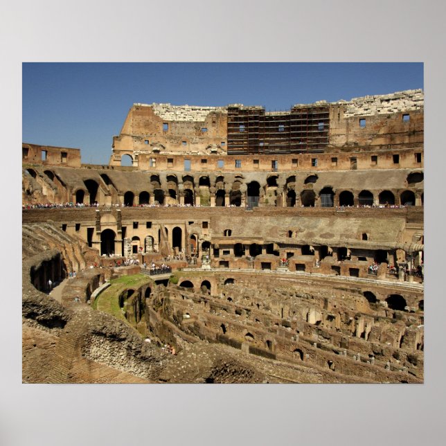 Poster Europa, Itália, Roma. O Colosseum (também conhecid (Frente)