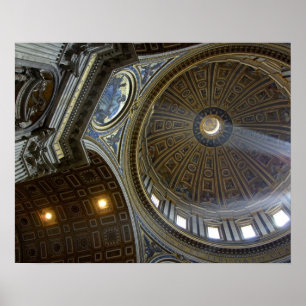 Póster Europa, Itália, Roma. Rua, Basílica de Peter (ta