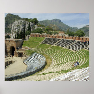 Póster Europa, Itália, Sicília, Taormina. século 3