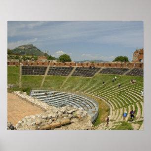 Póster Europa, Itália, Sicília, Taormina. Século 3 2