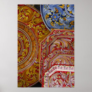 Poster Europa, Itália, Sicília, Taormina. Tradicional 2