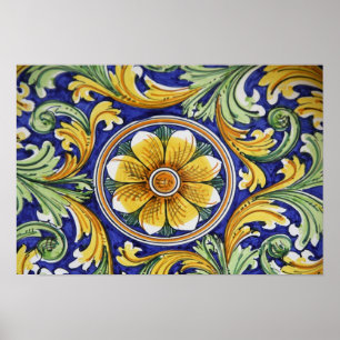 Póster Europa, Itália, Sicília, Taormina. Tradicional 4