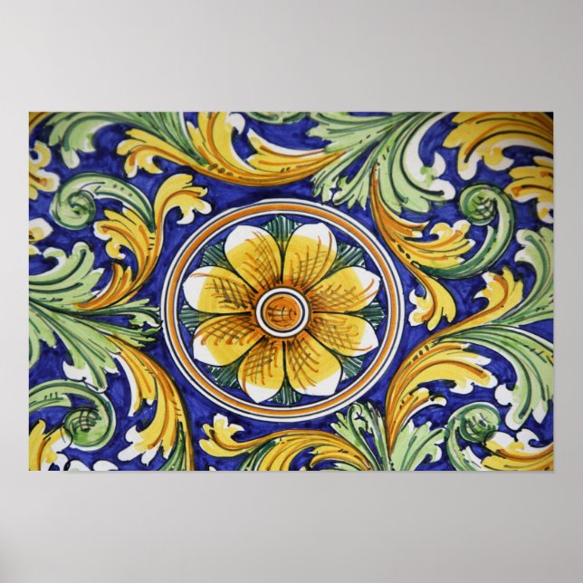 Póster Europa, Itália, Sicília, Taormina. Tradicional 4 (Frente)