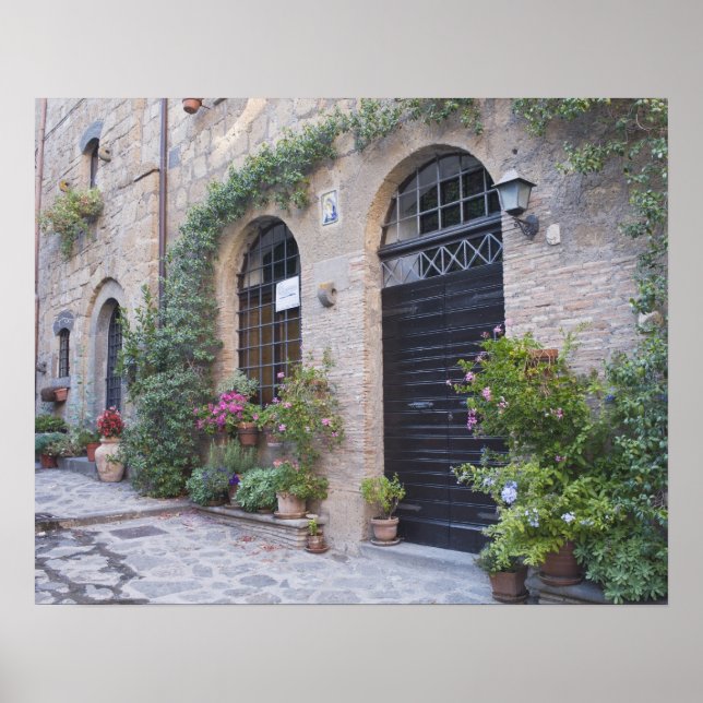 Póster Europa, Itália, Úmbria, Civita, Casa Tradicional (Frente)