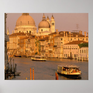 Póster Europa, Itália, Veneto, Veneza. Vista de Sunset d