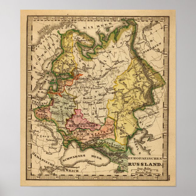 Póster Europa Oriental e Rússia (Frente)