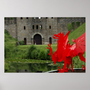 Póster Europa, País de Gales, Cardiff. Castelo de Cardiff