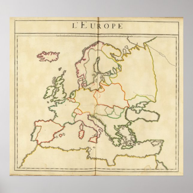 Póster Europa por religião (Frente)
