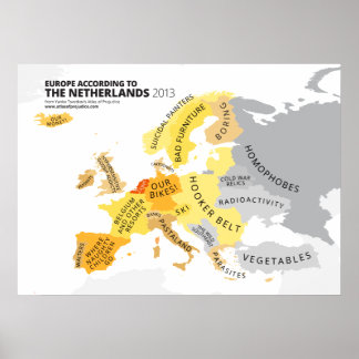Póster Europa Segundo os Países Baixos