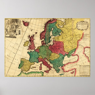 Poster EuropaMapaPanorâmicoEuropa