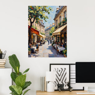 Poster European Street Cafe
