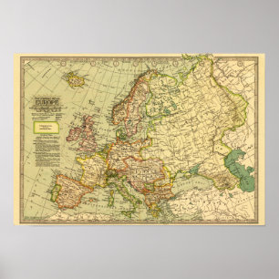 Poster EuropePanoramic MapEurope