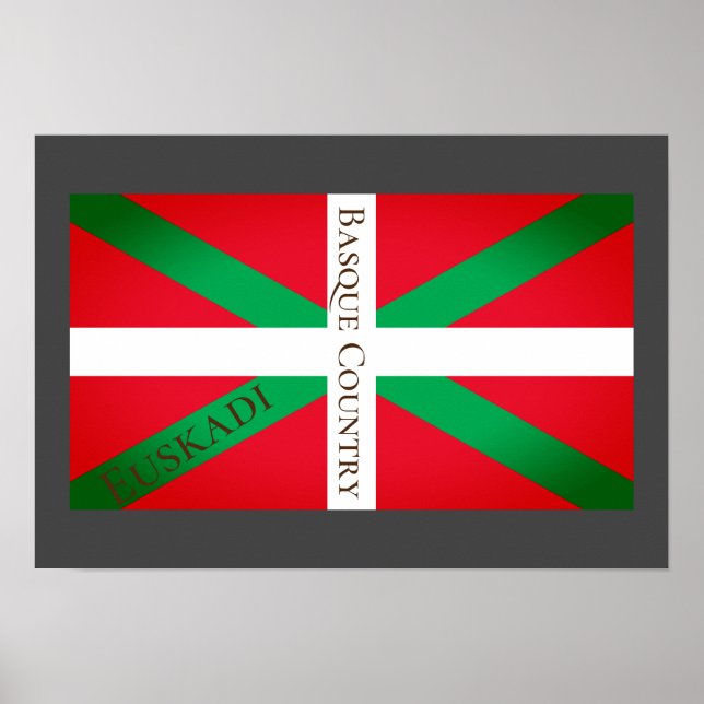 Poster Euskadi País Basco Bandeira Artística (Frente)