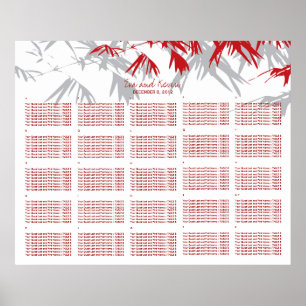 Póster Eva Bamboo Sai do Gráfico de Casamento Chinês