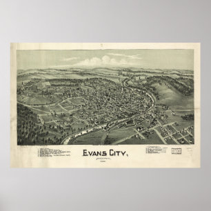 Poster Evans City, Pensilvânia (1900)