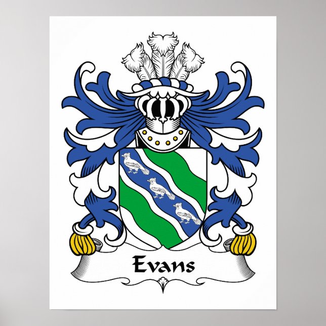 Poster Evans Family Crest (Frente)