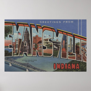 Póster Evansville, Indiana - grandes cenas da letra