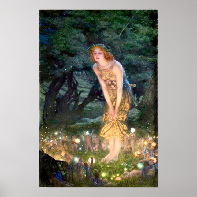 Poster Eve de Verão de Edward Robert Hughes (Frente)