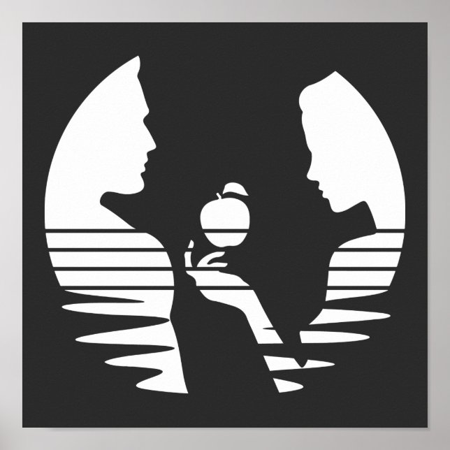 Poster Eve Mão Uma Maçã Para Adão, White Versão 2/3 (Frente)