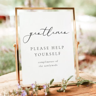 Poster EVELYN Calliografia Cavalheiros Banheiro de Banhei