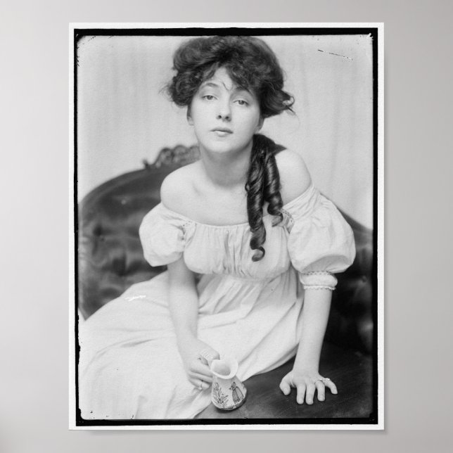 Póster Evelyn Nesbitt por volta de 1900 (Frente)