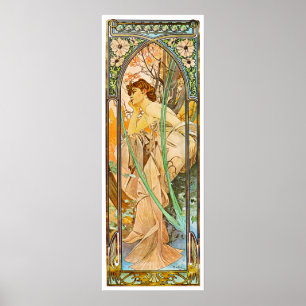 Póster Evening, Alphonse Mucha